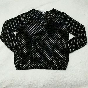 NWOT Black and White Polka Dot Blouse